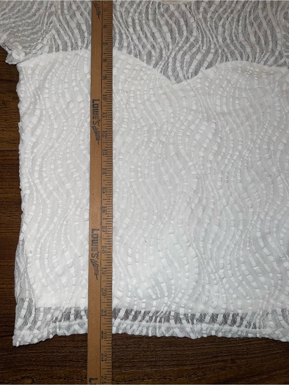 Vintage White Lace Sheer Mesh Textured Blouse Sweetheart Short Sleeve Size S - Picture 8 of 9